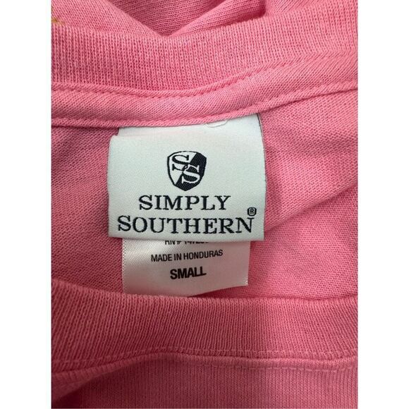 Simply Southern Blessed Gigi Pink and Leopard Print Graphic Tee Size Small - Picture 5 of 7